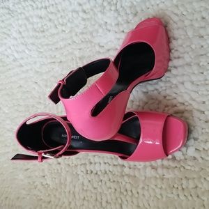 Nine West Hot Pink Platform Sandals, Sz-9.5